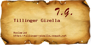 Tillinger Gizella névjegykártya