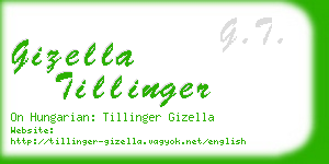 gizella tillinger business card